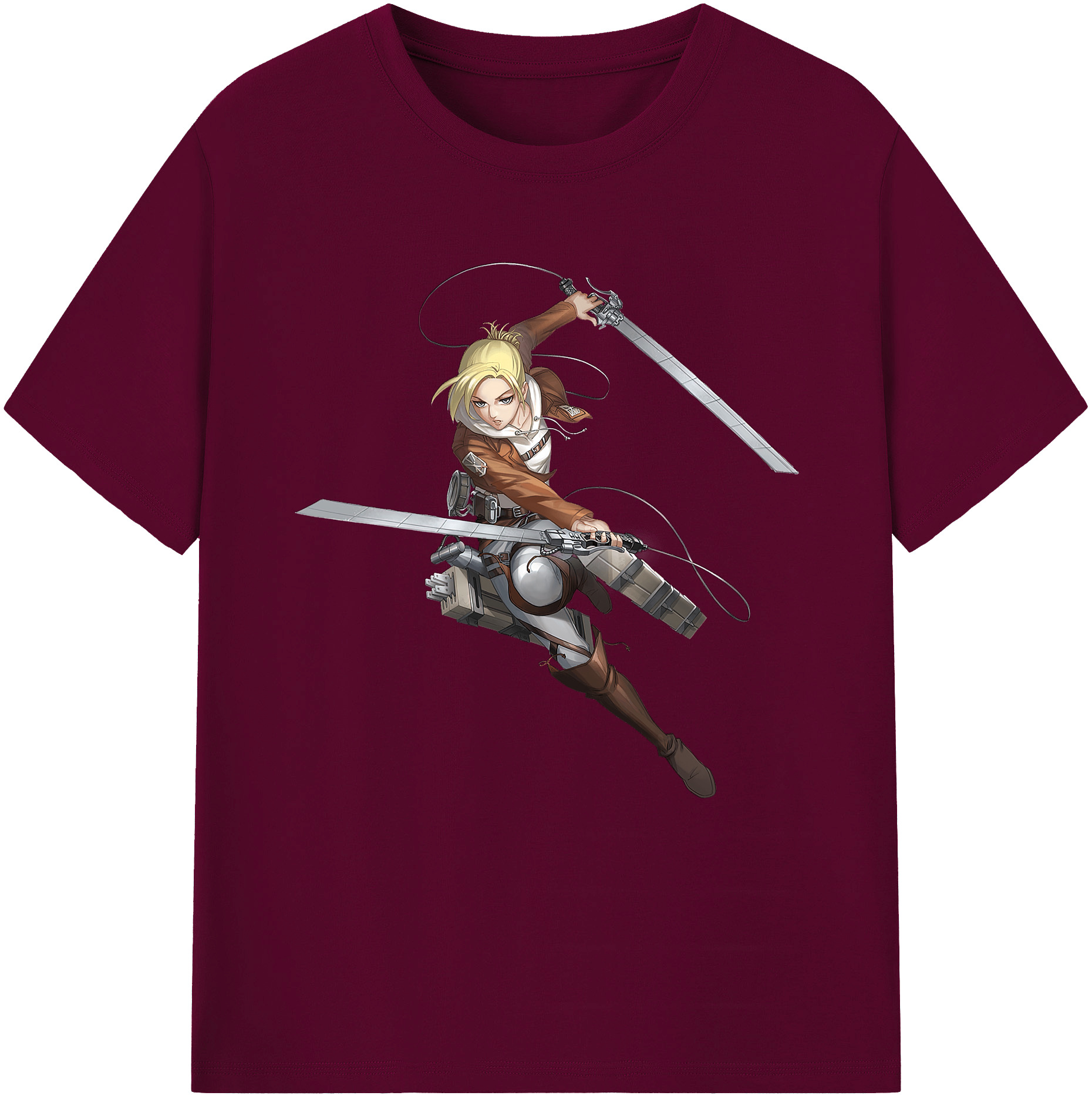 （画像用） 進撃の巨人 アニ・レオンハート Attack on Titan Annie Leonhart レディースカジュアルプリントTシャツ（綿100％）